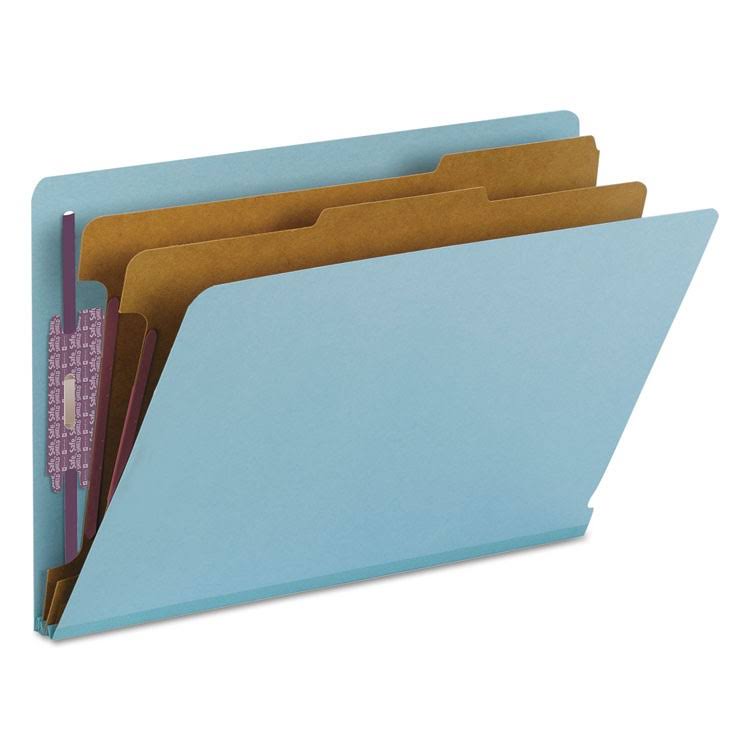 Blue Legal Six-Section Pressboard Classification Folders 10/Box O564