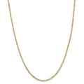 14kt Yellow Gold Flat Figaro Chain 22 inch Lobster Clasp F344