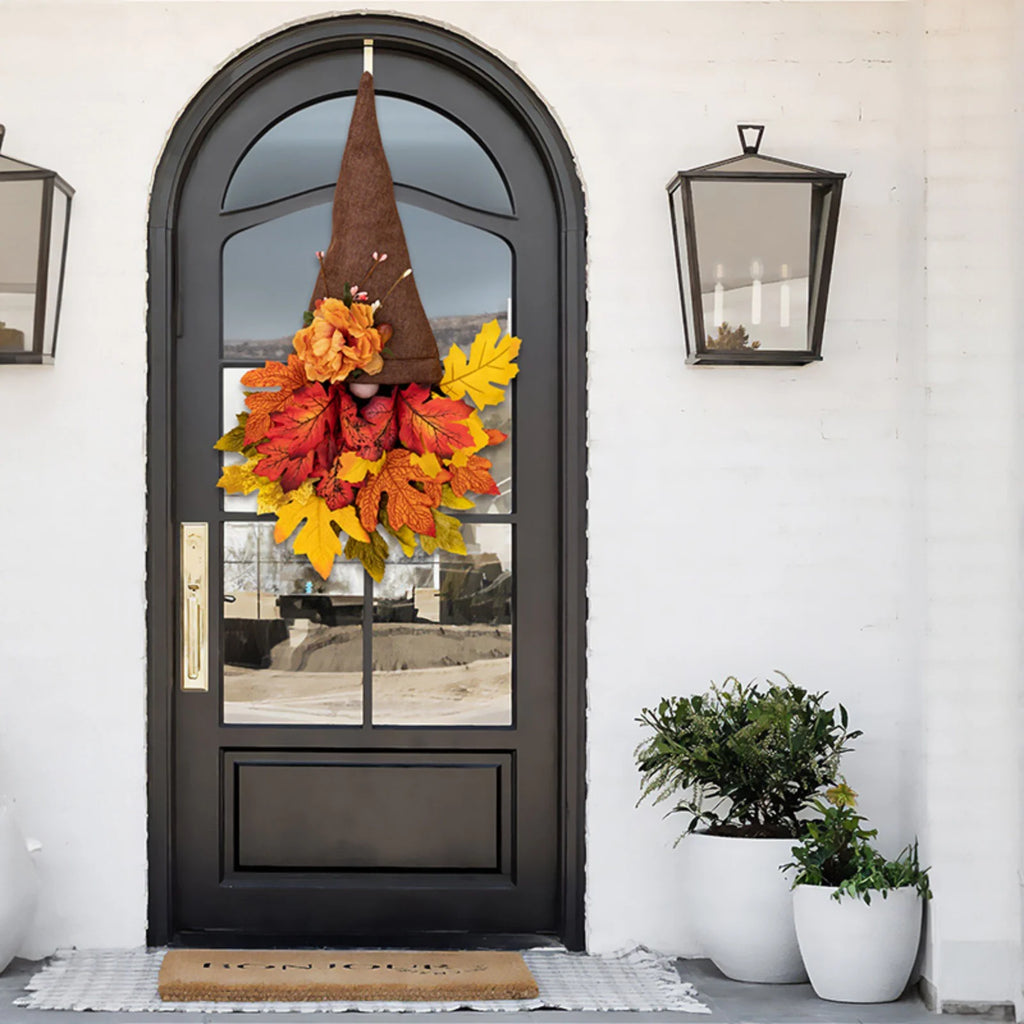 Fall Wreath with Autumn Maple Leaf T518