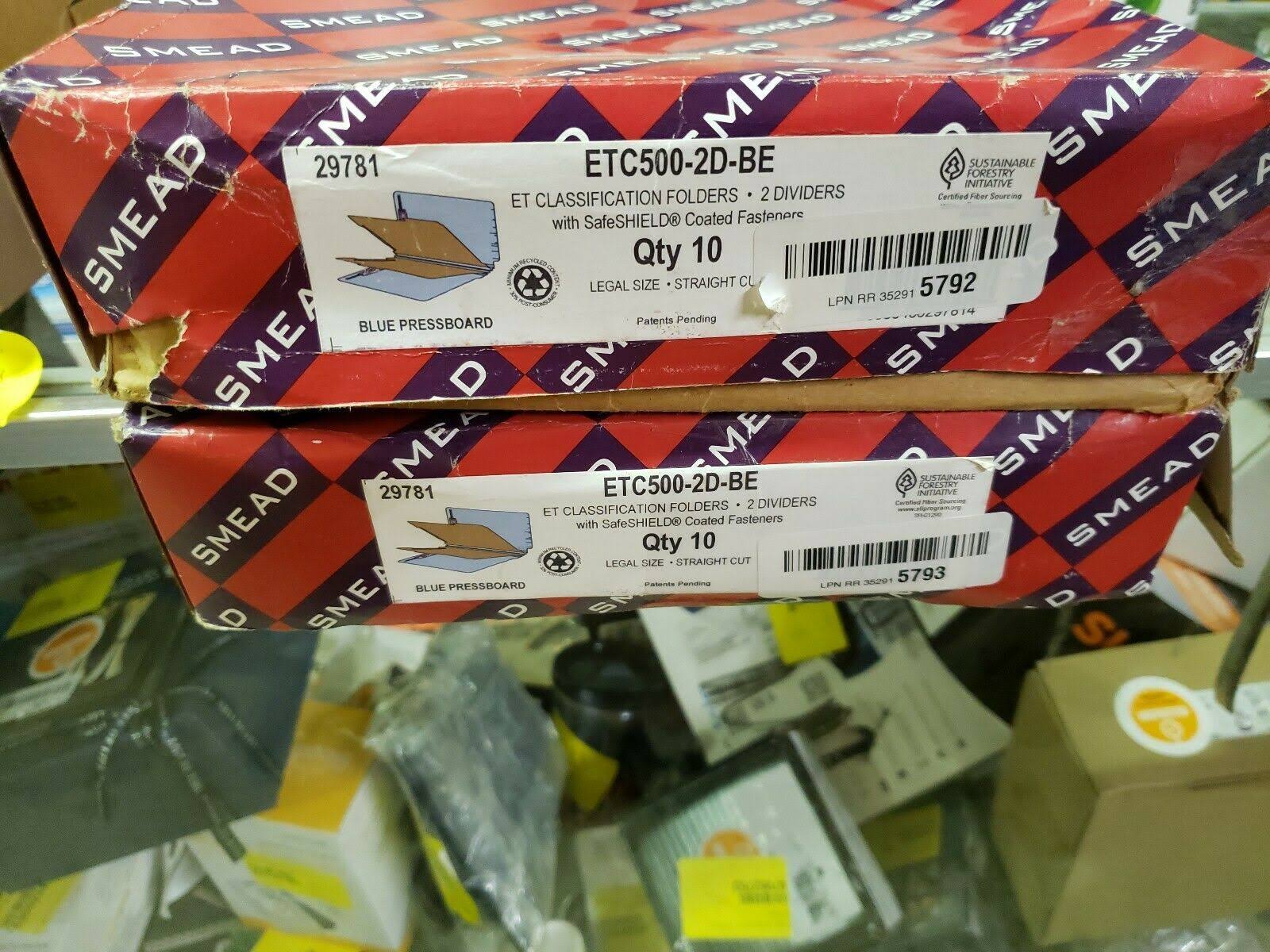 Blue Legal Six-Section Pressboard Classification Folders 10/Box O564