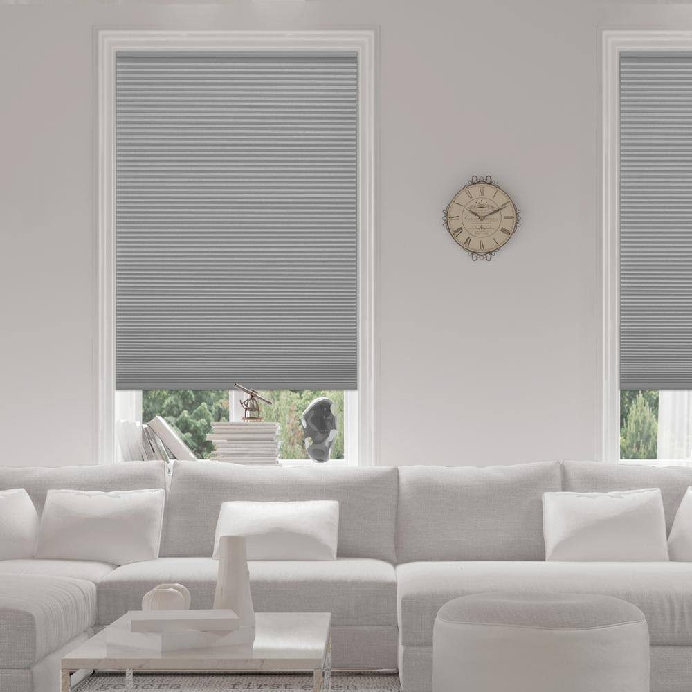 Pewter Cordless Blackout Cellular Shade - 31.75 in. W x 72 in. L G36654