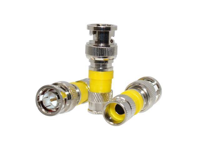 RG6 Quad Shield Coaxial Cable 500ft White with 50 Piece F-Type Compression Connectors W82842