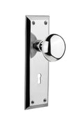 Bright Chrome Door Knob with Plate N477177