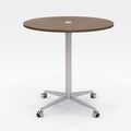 42x22 Round Teak Top Bistro Table with Casters D82750