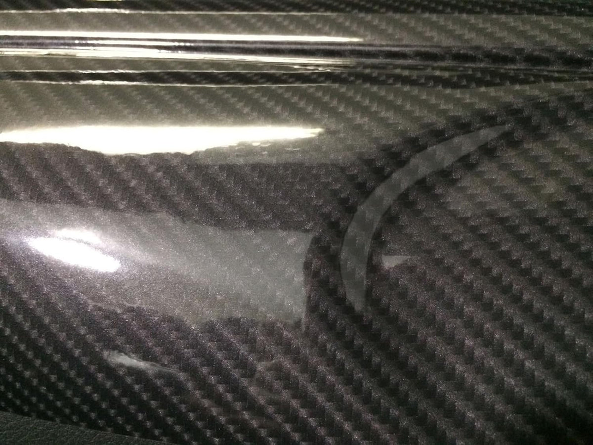 High Gloss Black 3D Carbon Fiber Look Cast Vinyl Wrap (5ft x 5ft) Pack of 2 N493