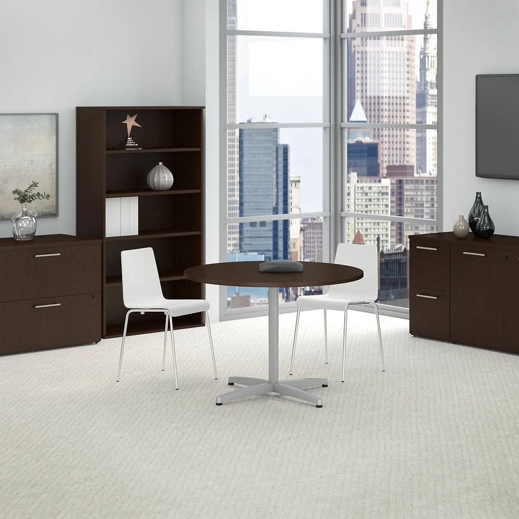 42W Round Conference Table with Metal Base S9297