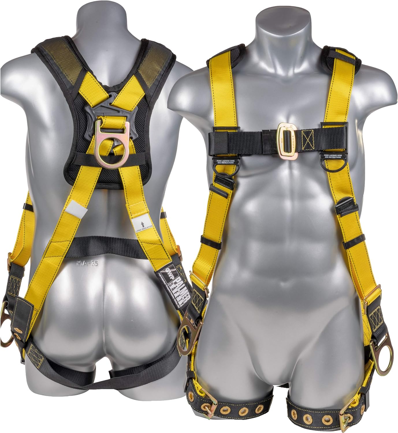 Full Body Harness with 5 Point Adjustment, Dorsal D-ring, Grommet Legs, Side D Rings, Fall Indicators E83173