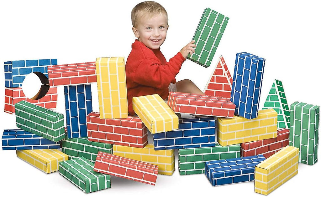 Cardboard Building Bricks, Set of 24, Pack of 2 C20846