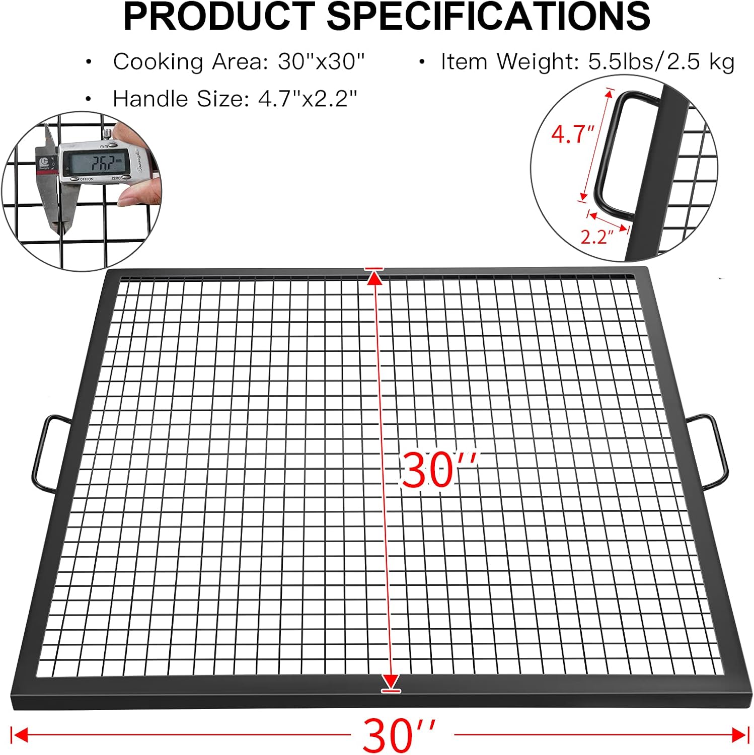 30 inch Steel Campfire BBQ Grill Grate V763501