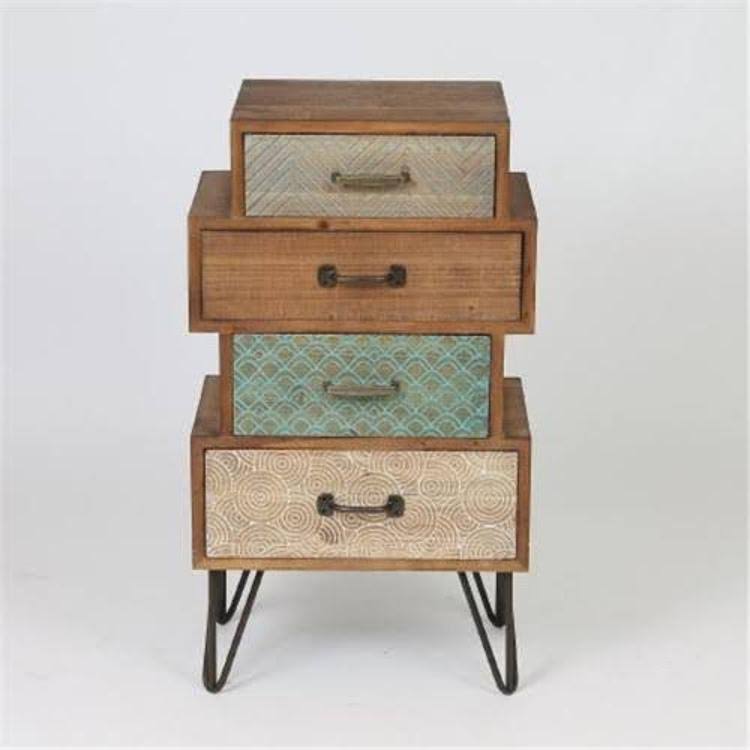 Four Drawer Cabinet End Table U145