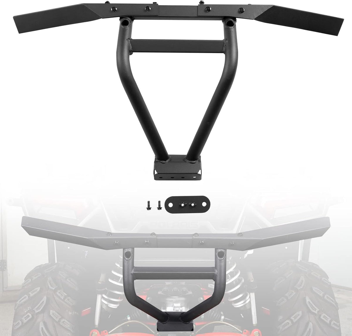 Black Heavy Duty Steel Front Bumper for Polaris Sportsman XP 1000 850 S G6565