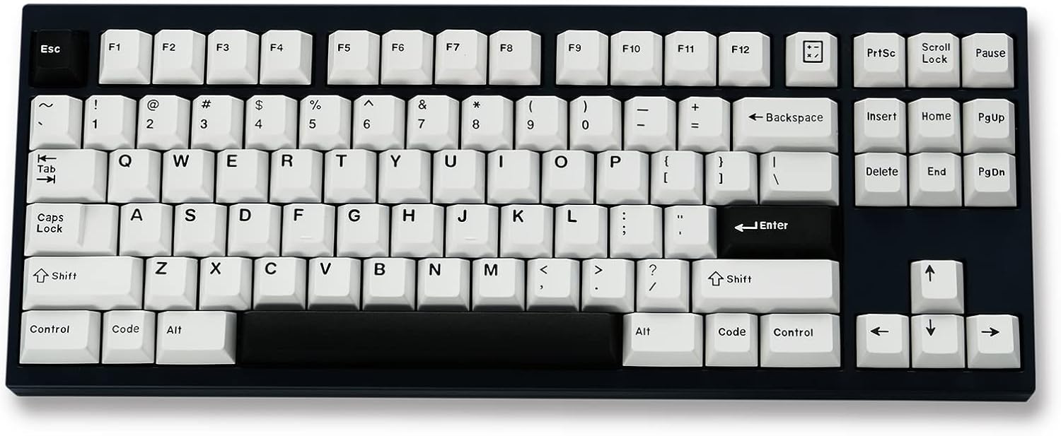 169 Keys Doubleshot Keycaps Cherry Profile ANSI/ISO Layout Mechanical Keyboard V84148