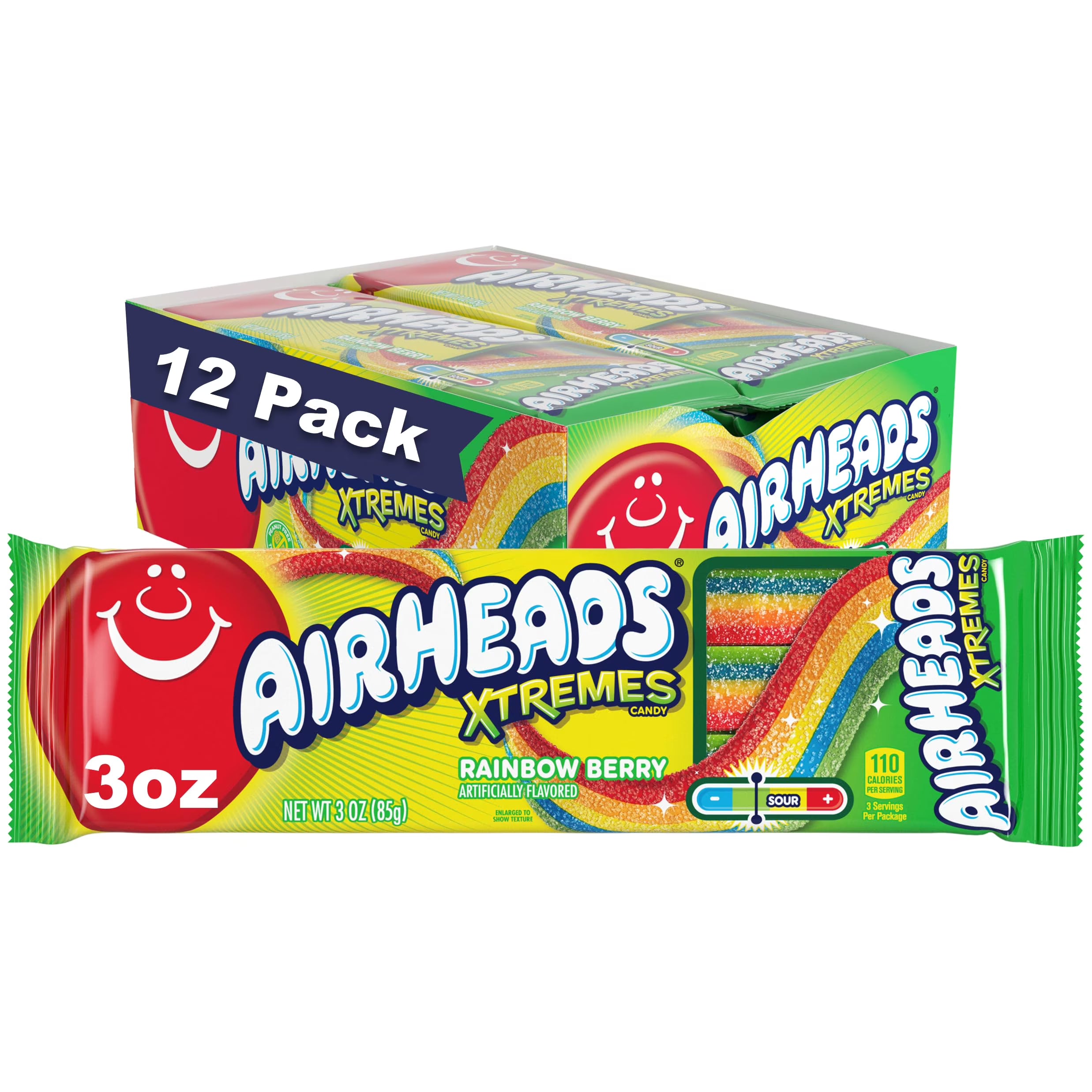 Rainbow Berry Flavor Sweetly Sour Candy, 3 Ounce (Pack Of 12) K8407