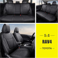 Pu Leather Car Seat Covers Full Set for Toyota RAV4 Hybrid 2019 2020 2021 2022 Grey N268383