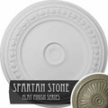 Carlsbad Ceiling Medallion, Hand-Painted Spartan Stone Q26677