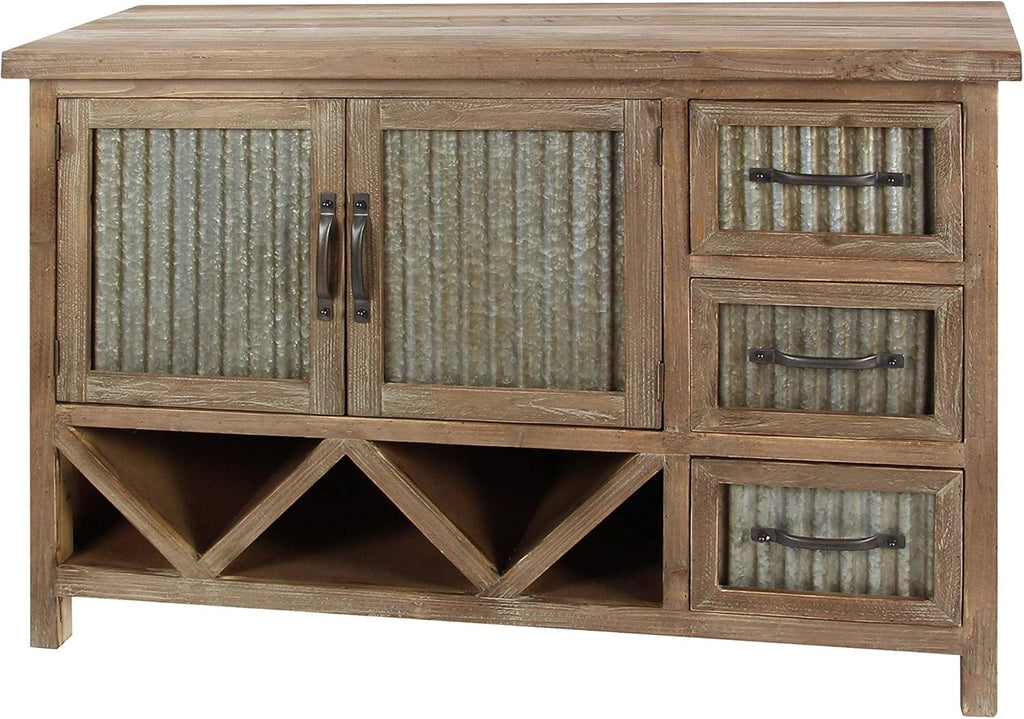 Wood And Metal Cabinet V849114