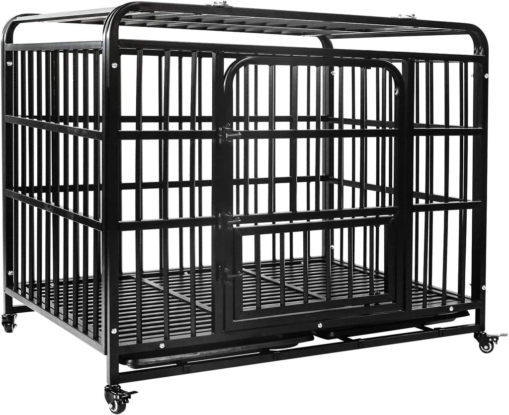 Heavy Duty Metal Dog Crate with Four Wheels, 38 inches C2183