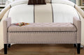 Black Croc PU Leather Button Tufted Storage Bench G548