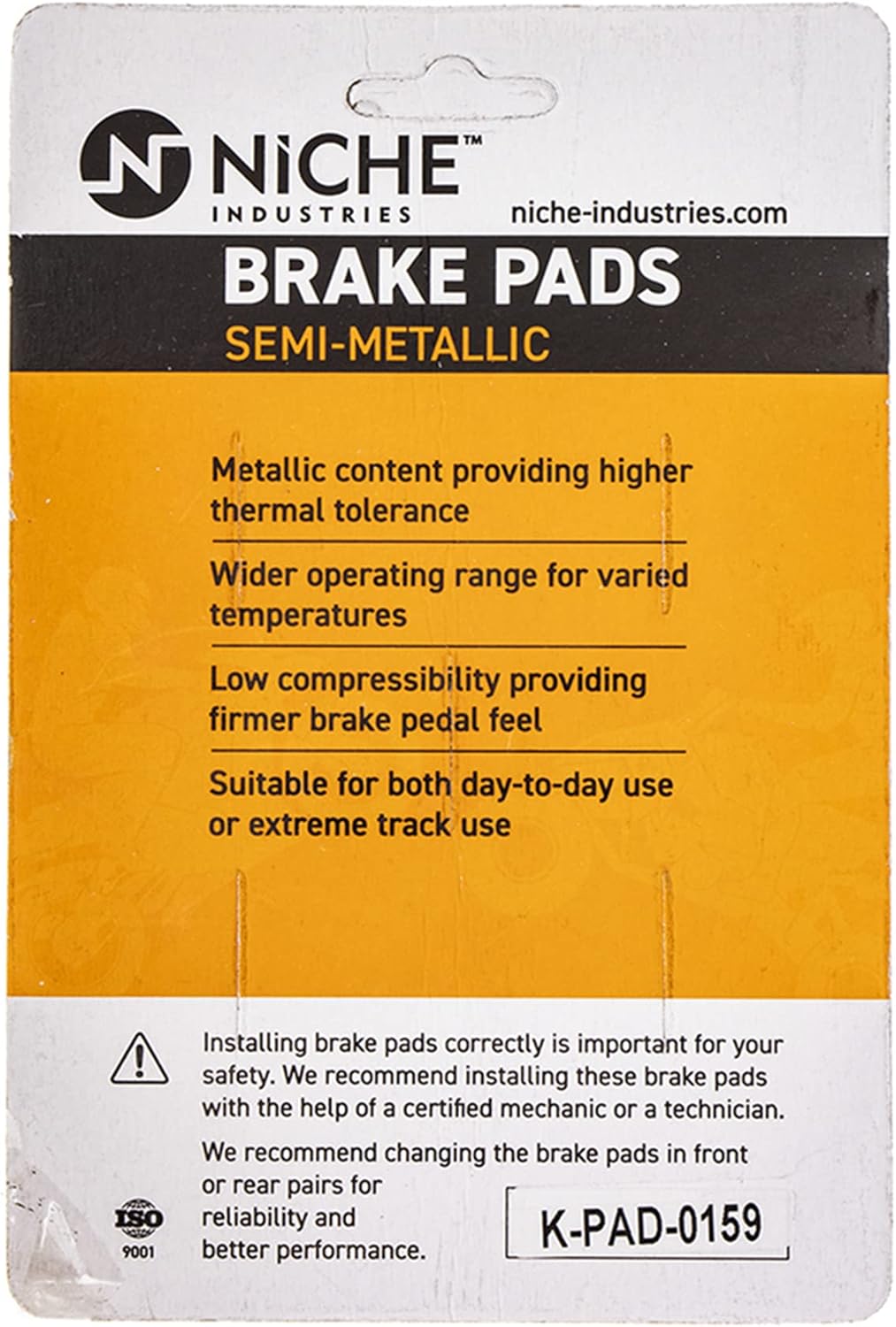 Front Brake Rotor Pad Semi Metallic Kit W5924