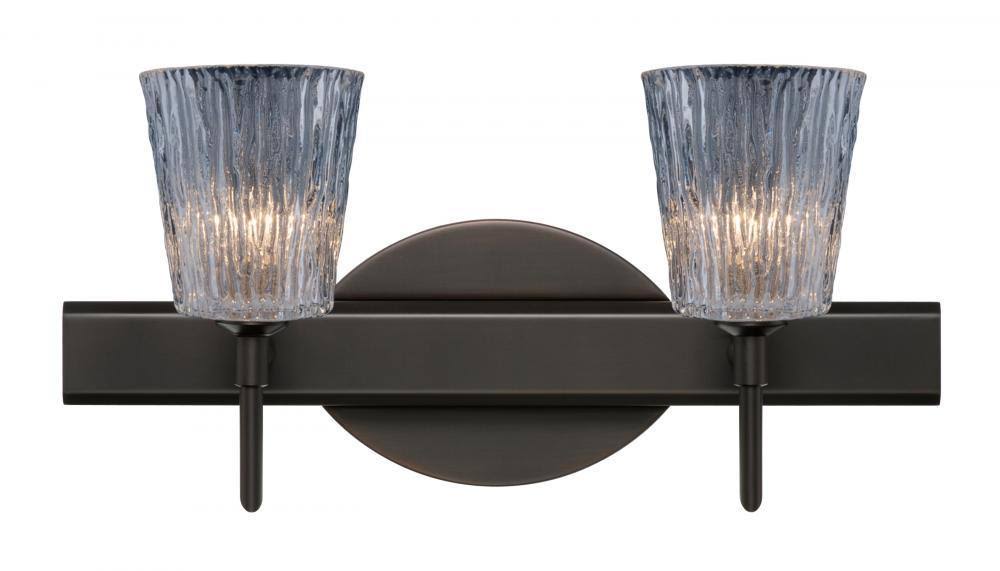 Bronze Clear Stone LED Wall Light E699