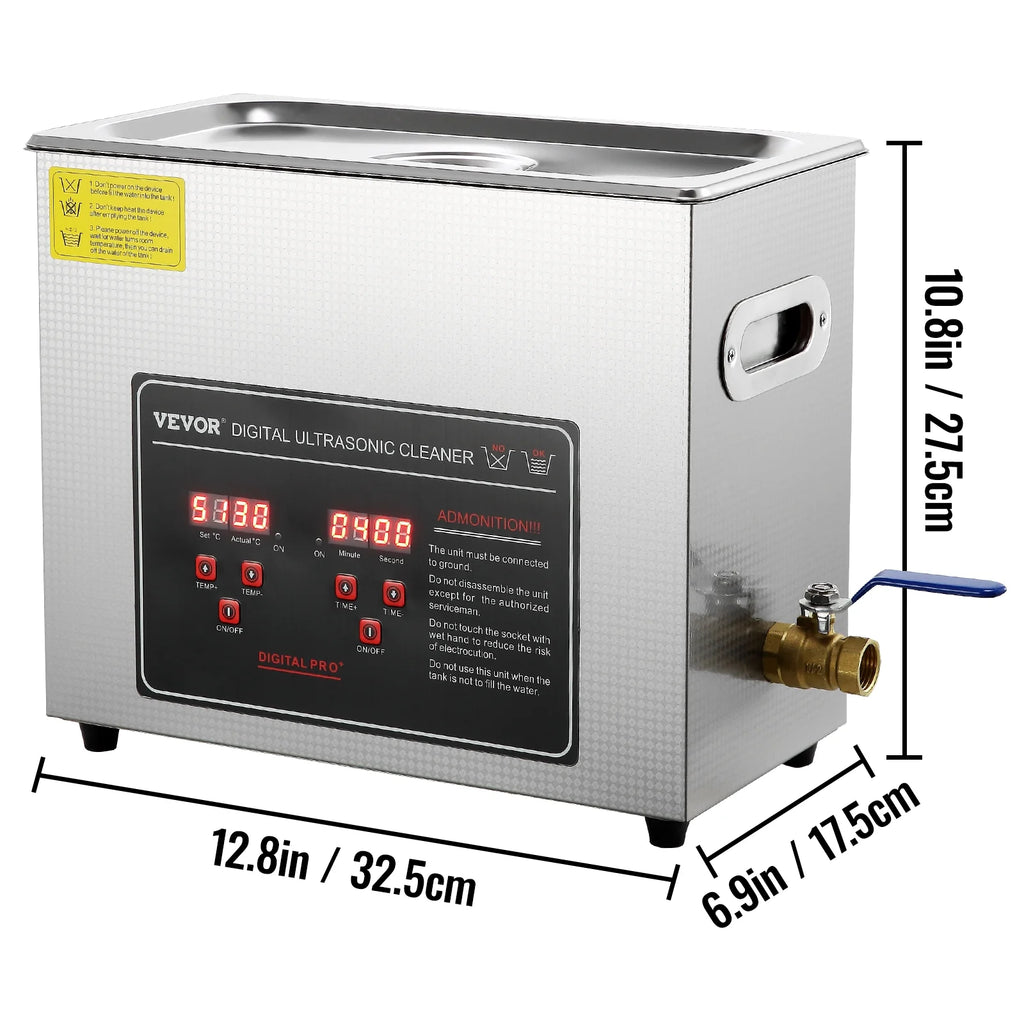 6L Ultrasonic Cleaner with Timer Heating Digital Sonic Cleaner Q288