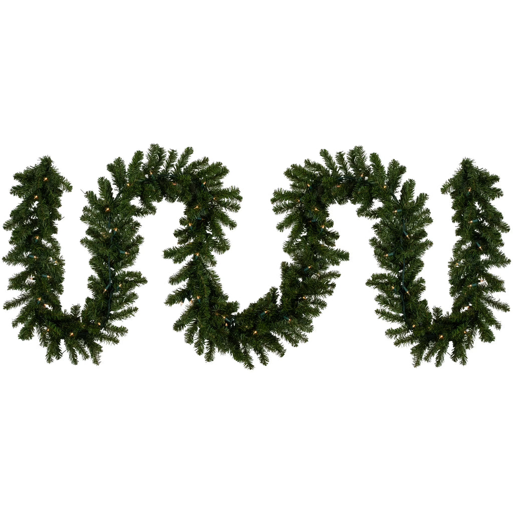 50' Prelit Artificial Christmas Garland with Clear Lights F675752