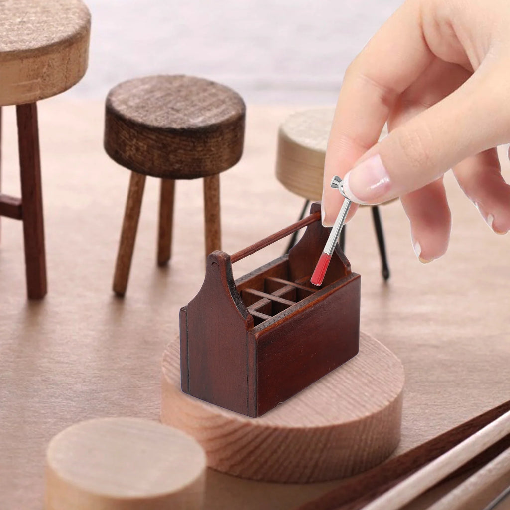 Walnut Toy Tabletop Decor Miniature House Accessories V439