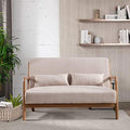 50" 2-Seater Loveseat Sofa with Wood Frame and 2 Waist Cushions X461498