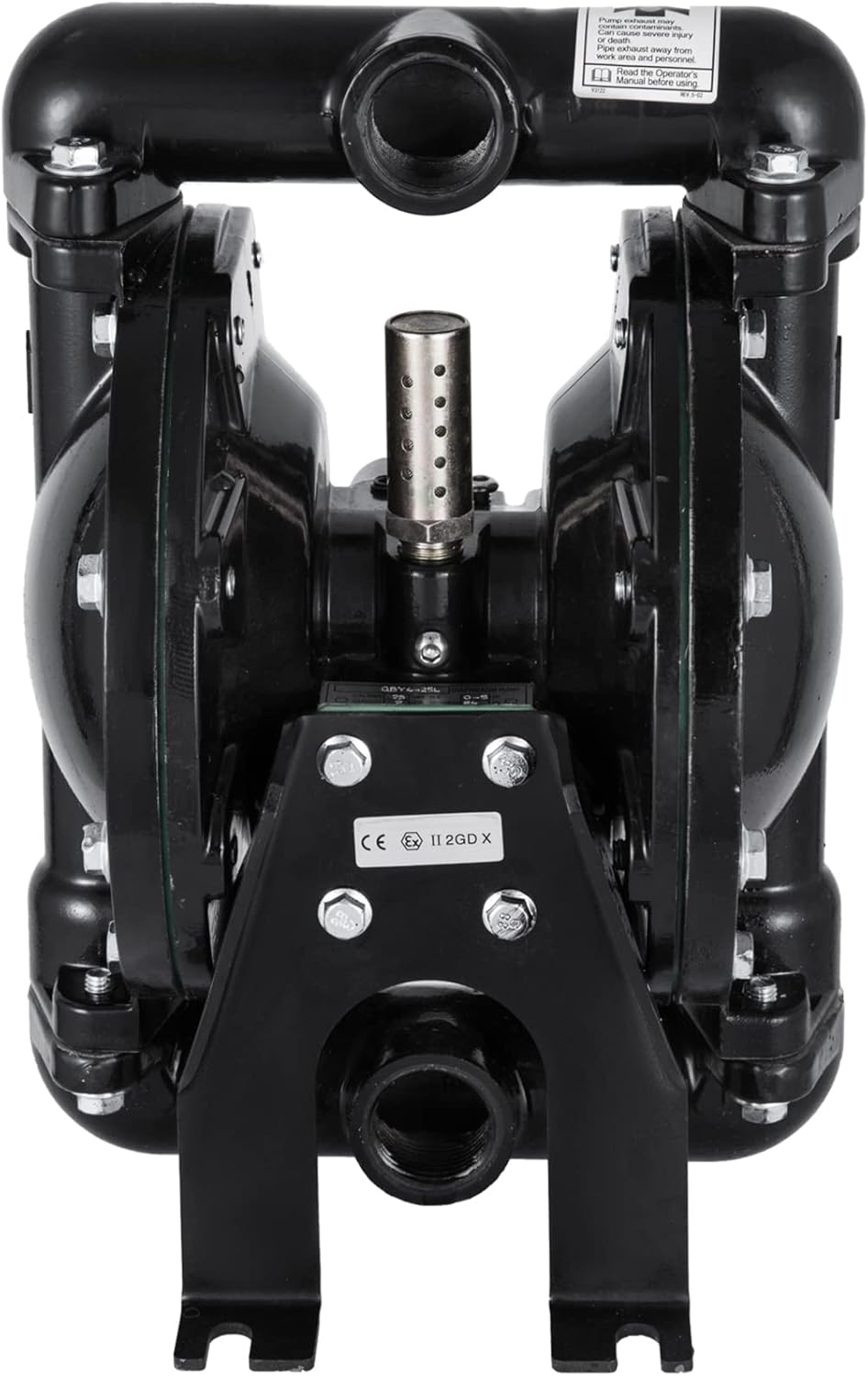 Air-Operated Double Diaphragm Pump 1 inch Aluminum 35 GPM Max 120PSI X2067