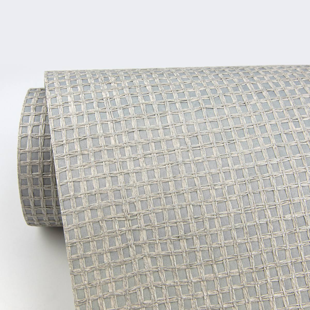 Grey Grasscloth Wallpaper S822736