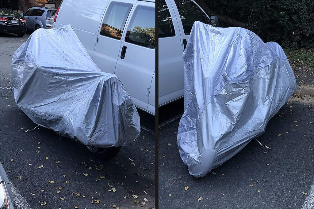 Motorcycle Cover with Securing Straps and Storage Bag E800777