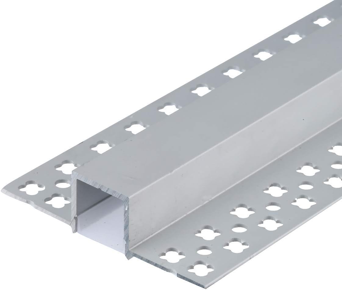 Trimless Drywall LED Channel with Clip-in Diffusers and End Caps for LED Strip Lights Q563
