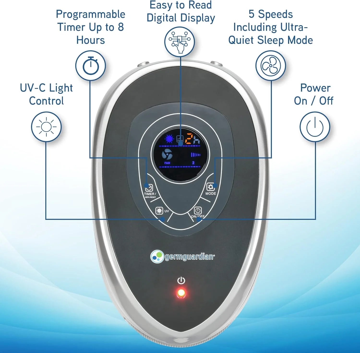 Gray HEPA Air Purifier N6252
