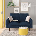 Dark Blue Square Arm Loveseat C240