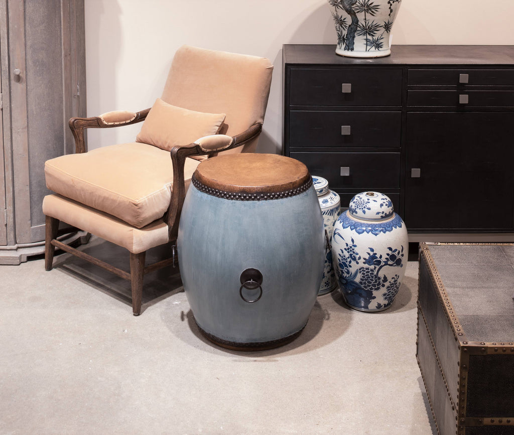 Blue Drum End Table O74765