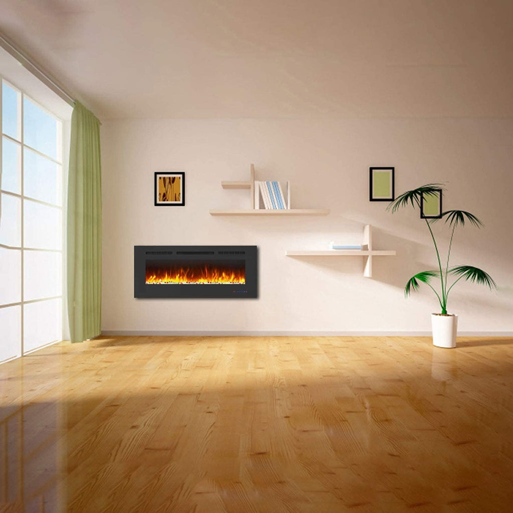 Recessed and Wall Mounted Electric Fireplace Insert with Remote V36166