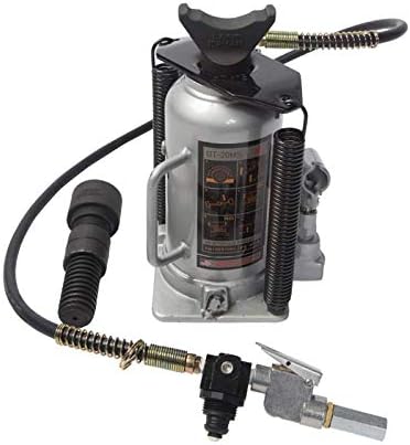 20 Ton Pneumatic Air Hydraulic Bottle Jack with Interchangeable Adaptor Heads E680