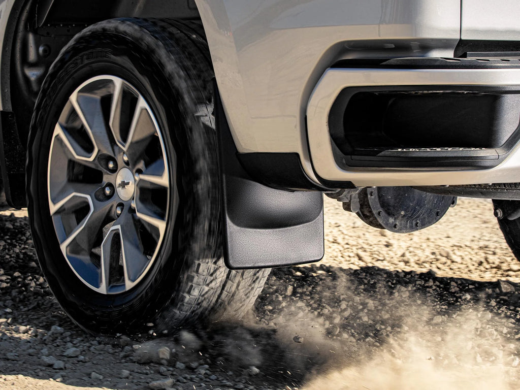 Black No Drill Splash Guard MudFlaps Front Pair W12897