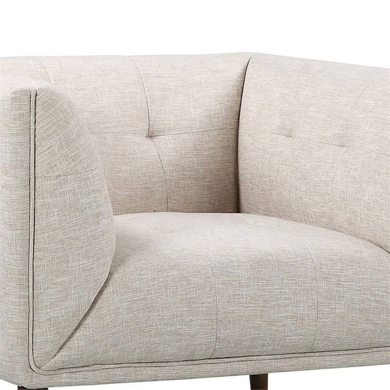 Beige Button Tufted Chair L467