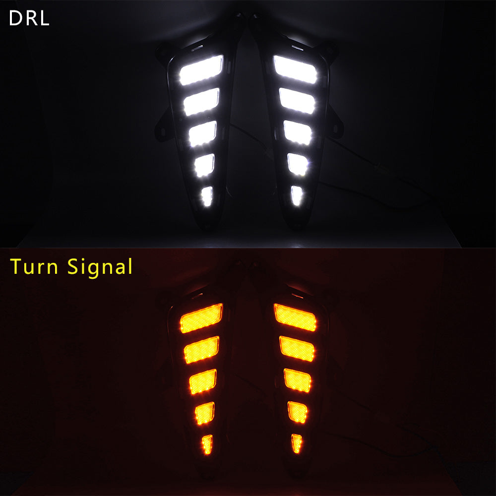 Front LED DRL Daytime Running Light Turn Signal Fog Lamps Bezel Set for Toyota C-HR 2016-2019 B319241