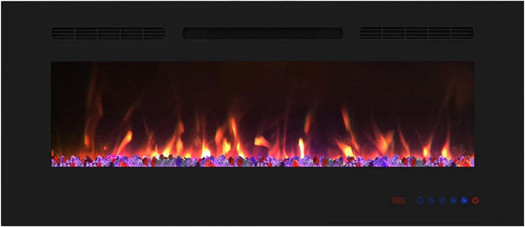 Recessed and Wall Mounted Electric Fireplace Insert with Remote V36166