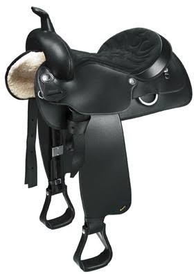 Black Synthetic Western Saddle C19134
