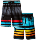 Boys' 2 Pack Quick Dry Swim Trunks A145