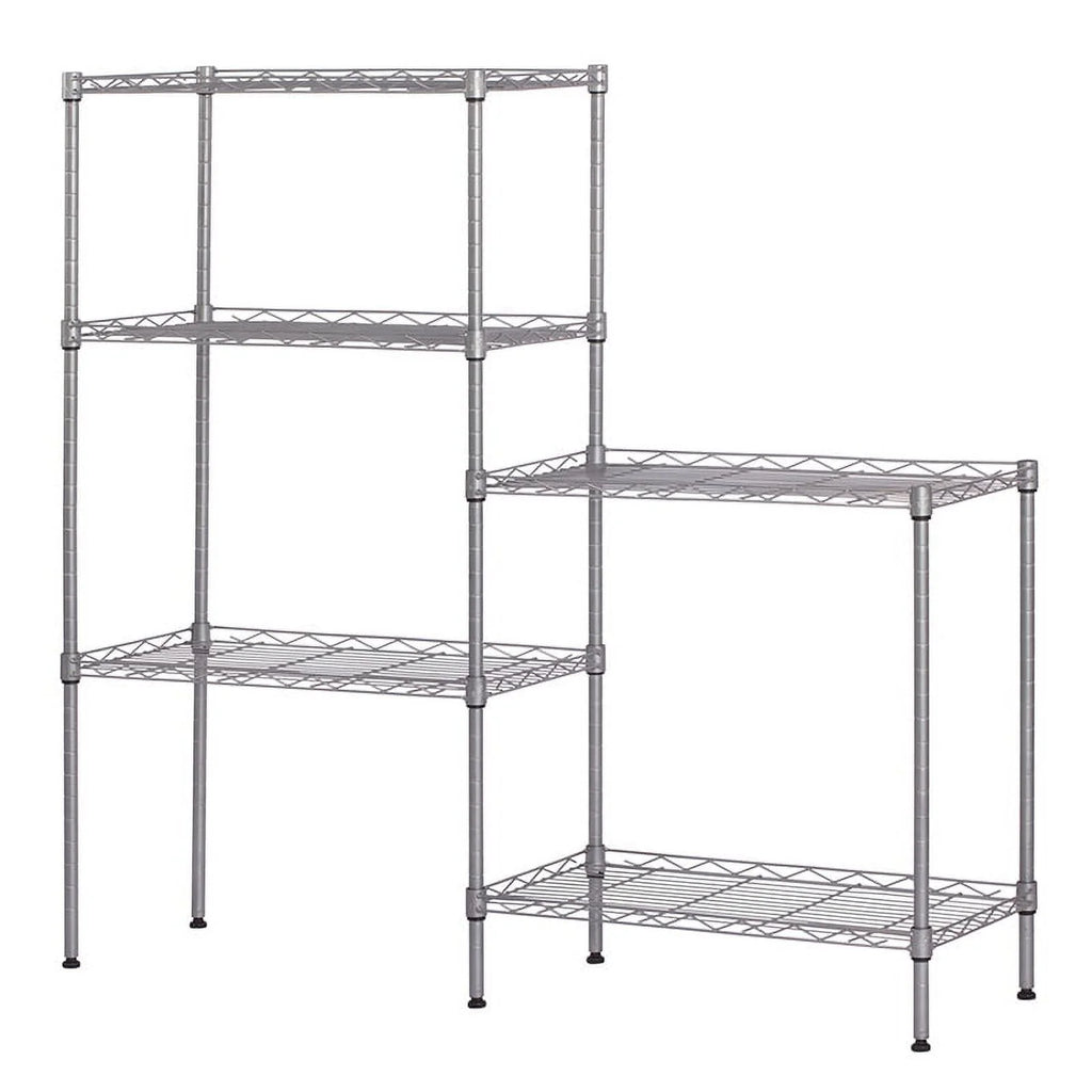 5 Tier Wire Shelving Rack Storage Unit Silver B974095