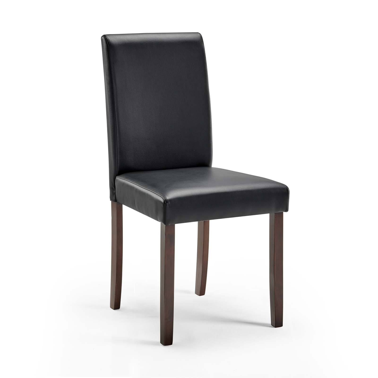 7 Piece Faux Leather Dining Set Cappuccino Black N84317