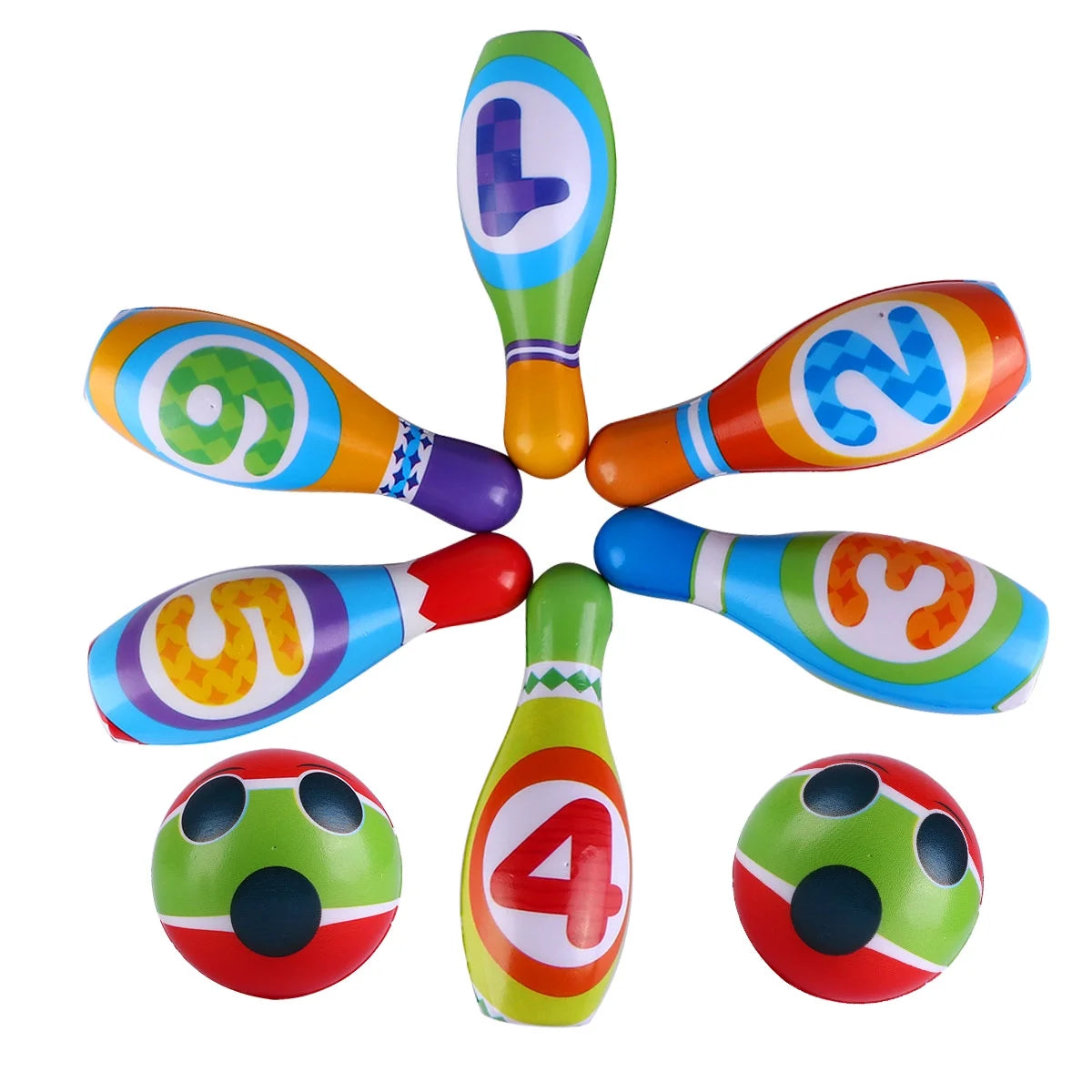 Colorful Bowling Set for Kids Indoor Outdoor Game R130