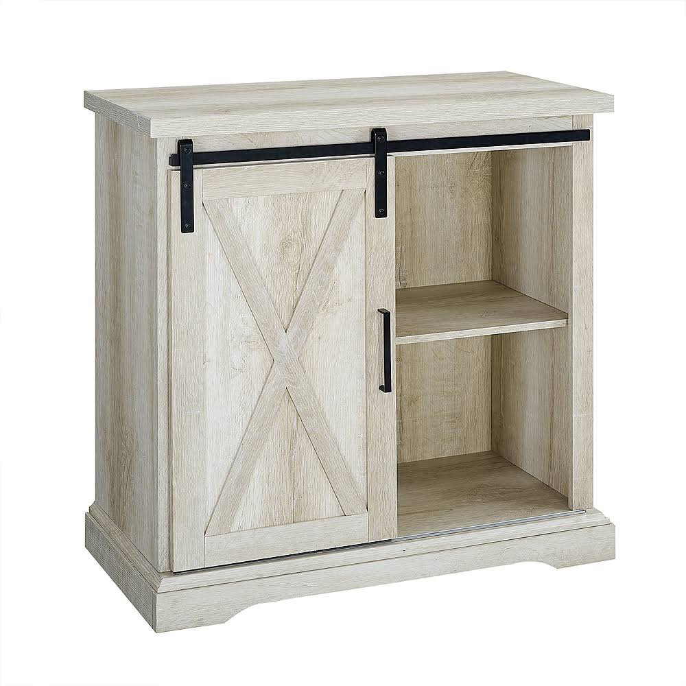 White Oak Sliding Door Buffet Cabinet F3991