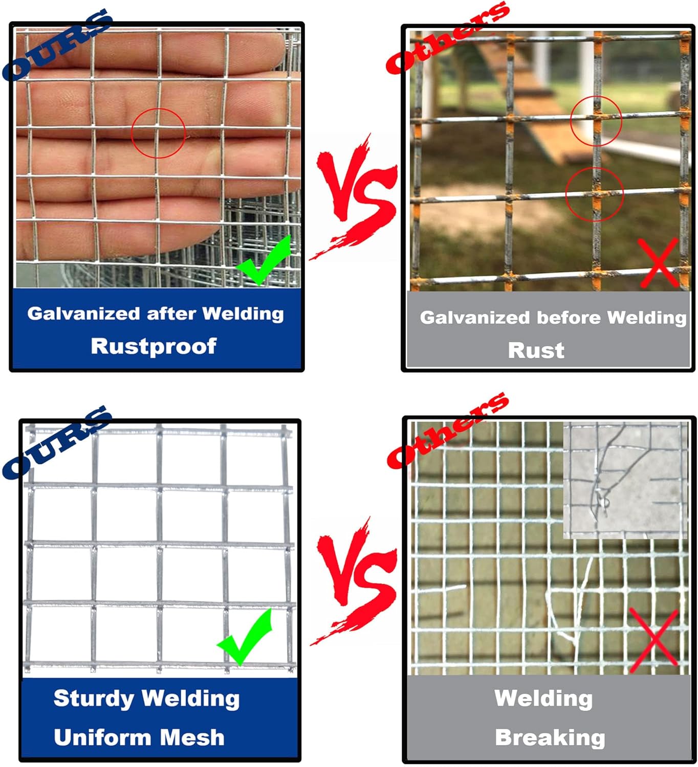 48x100 1/4 Inch 23Ga Galvanized Welded Wire Mesh Roll A544777