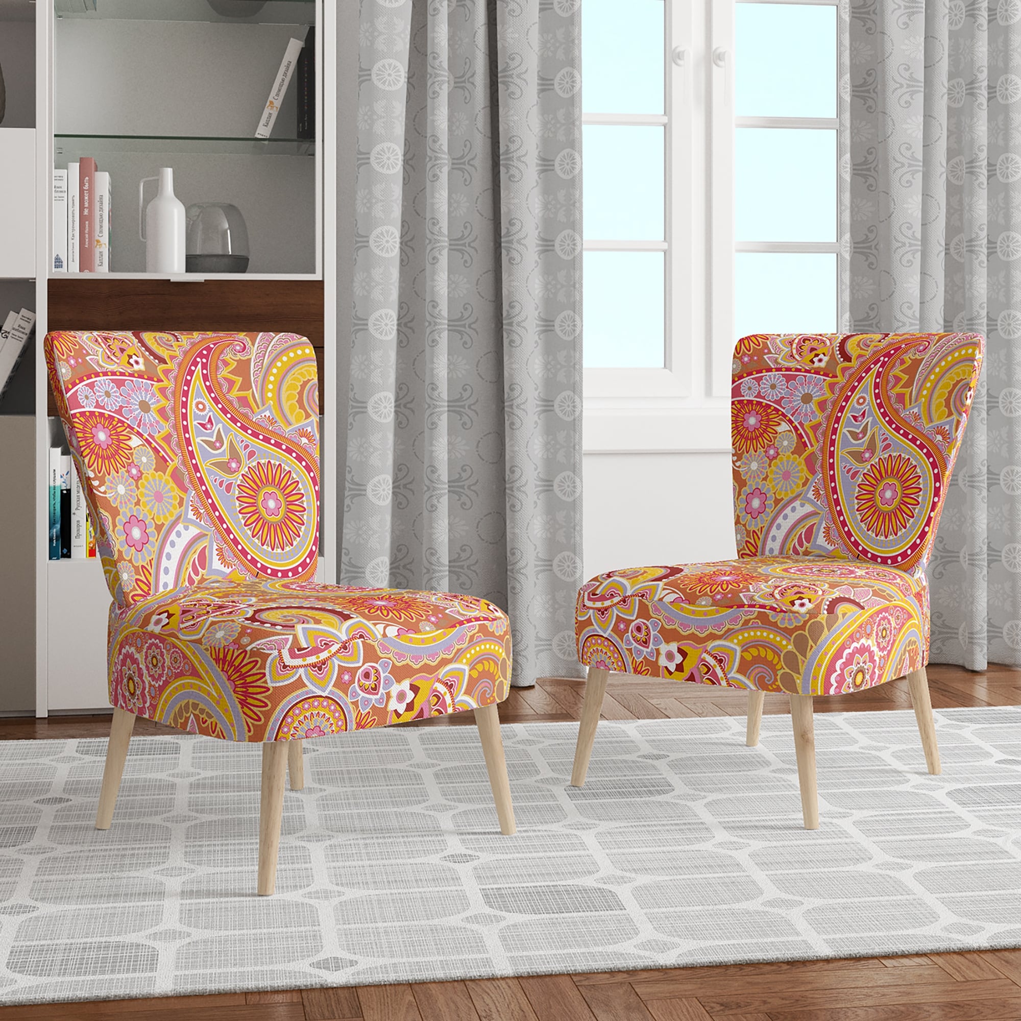 Upholstered Mid-Century Accent Chair W921