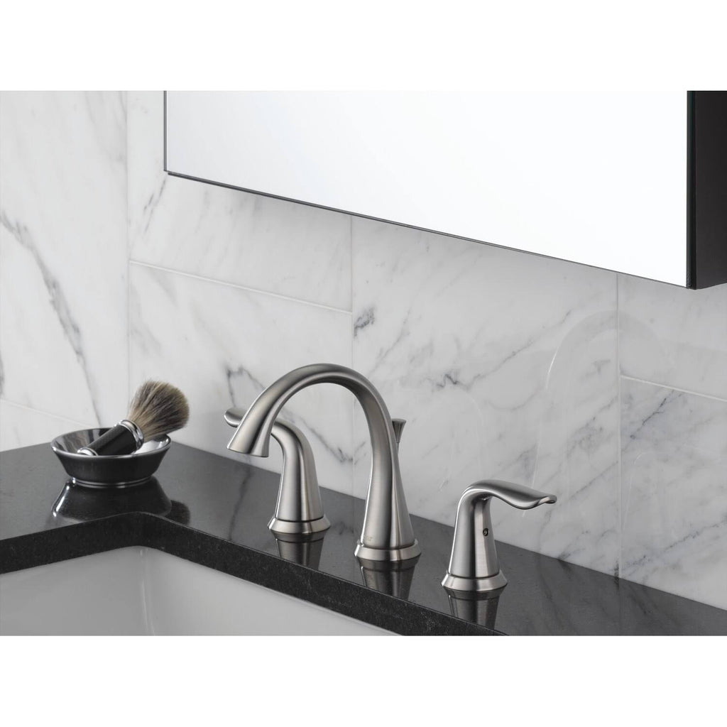 Stainless Two Handle Widespread Bathroom Faucet M648